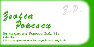 zsofia popescu business card